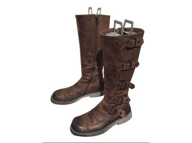 Autre Marque OXS Boots Brown Leather  ref.27341