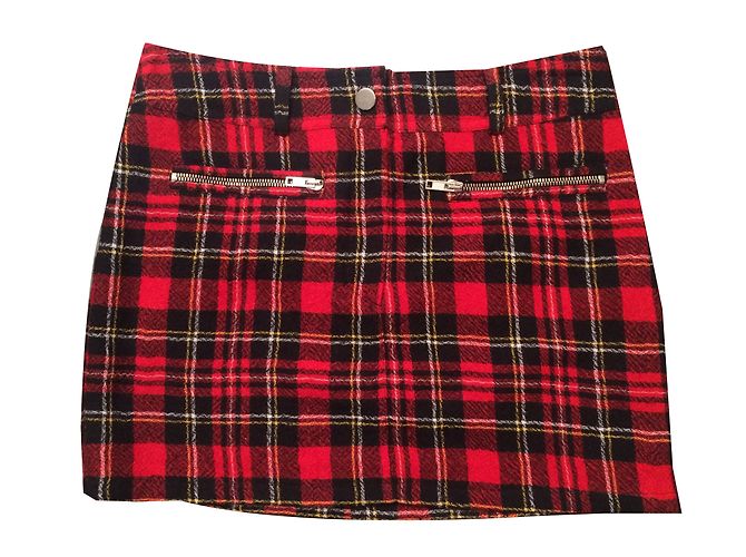 Minifalda Filles à Papa Poison de lana roja
