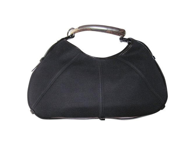 Yves Saint Laurent Handbag Black Cloth  ref.27412