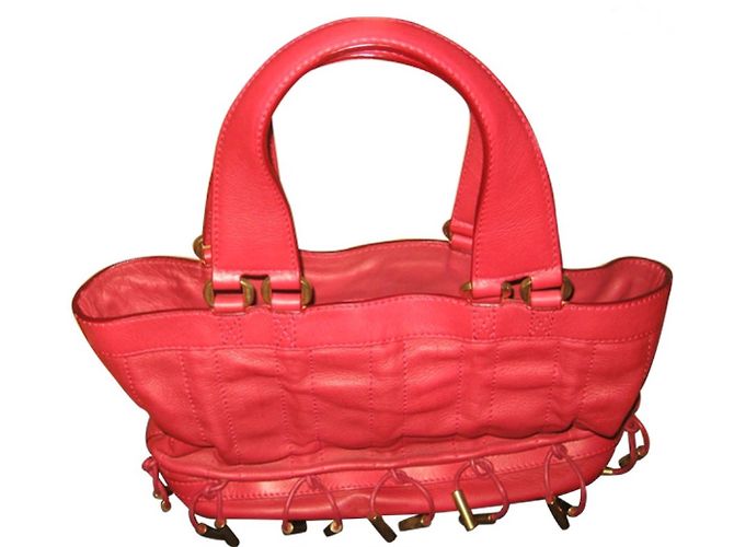 Borsa a mano Donna Karan in pelle rossa Rosso