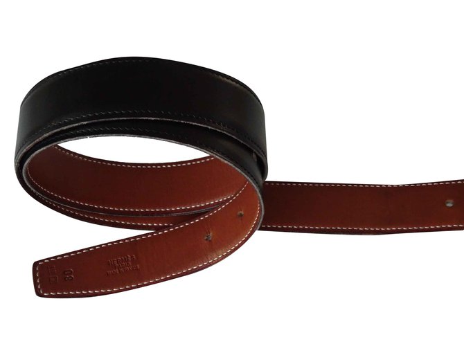 Hermès Belt Black Leather  ref.27573