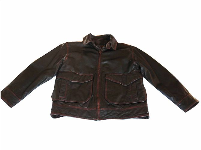 Gap BLOUSON EN CUIR DE CHEVRE Marron