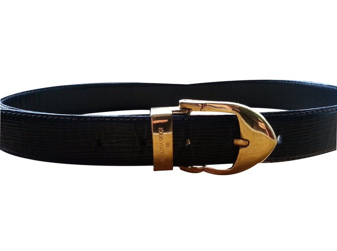 Louis Vuitton Belt Black Leather  ref.27594