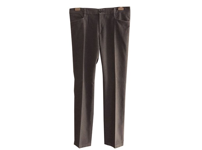 Dolce & Gabbana Pantalons homme Velours Gris  ref.27609