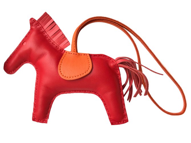 Hermès Rodeo MM Red Leather  ref.27648