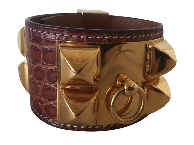 Hermès Bracelet Caramel Exotic leather  ref.27681
