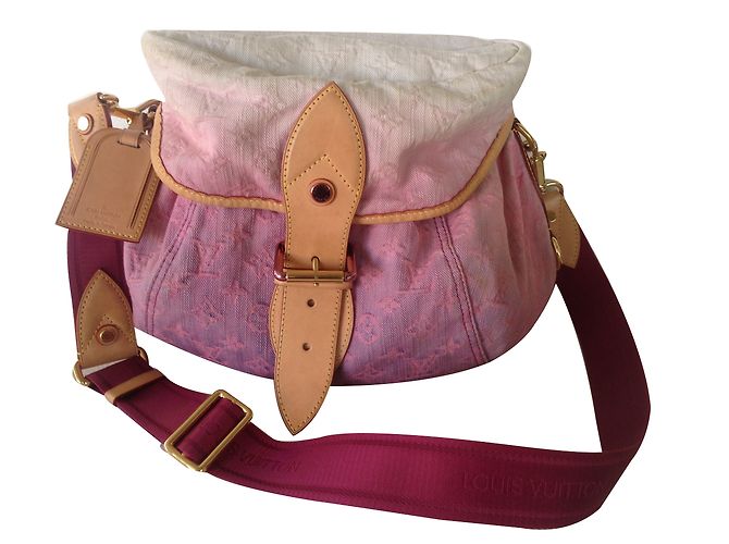 Sac Louis Vuitton Sunshine Monogram Denim Rose