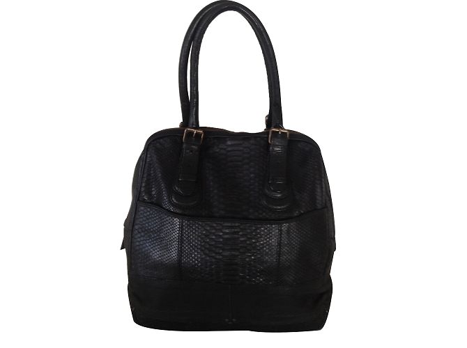 Sac à main Jerome Dreyfuss Jules en python noir