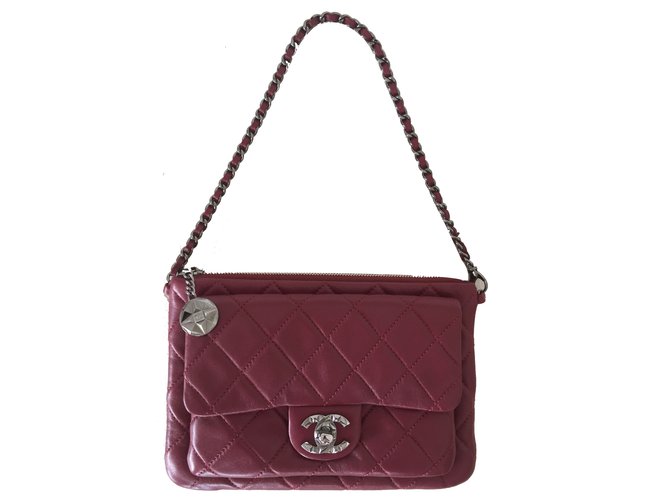 Timeless Chanel Clutch bag Red Dark red Leather  ref.27688