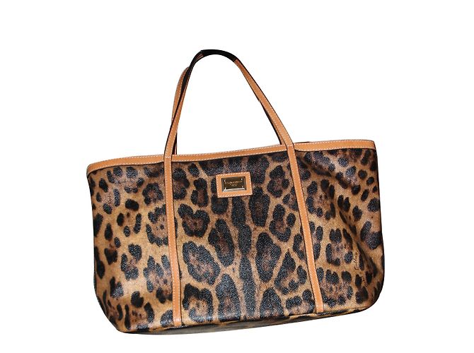 Bolso de mano Dolce & Gabbana de piel con estampado de leopardo