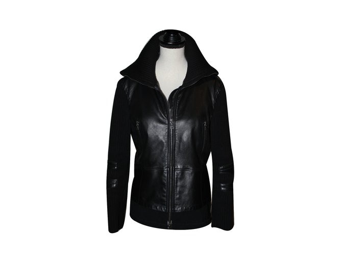 Prada Jacket Black Leather  ref.27696