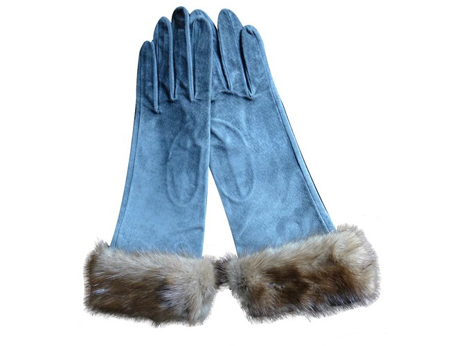 Lanvin Gloves Grey Suede  ref.27719