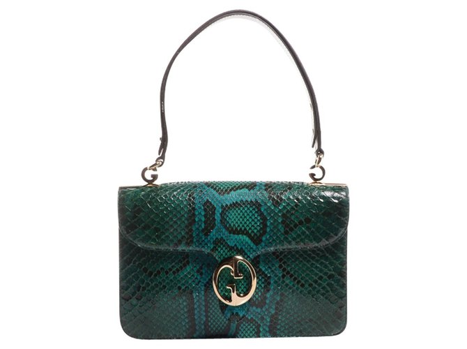 Gucci Python Green Exotic leather  ref.27826