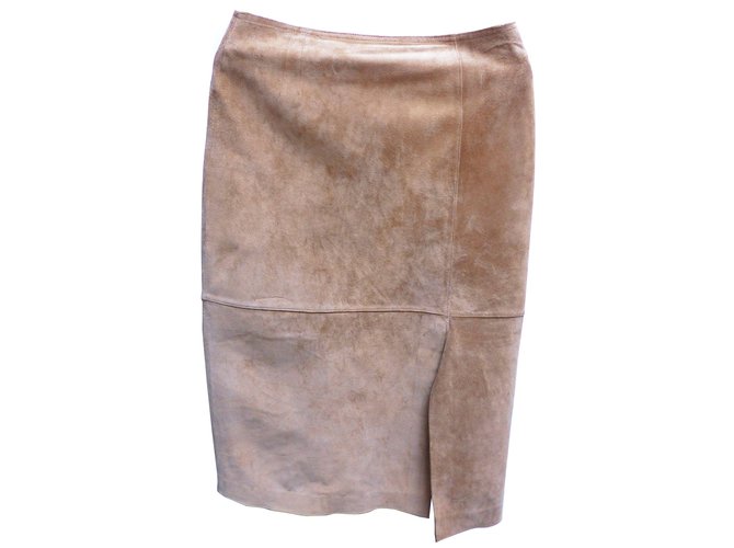 Autre Marque Maison de Famille  Skirt Caramel Deerskin  ref.27910