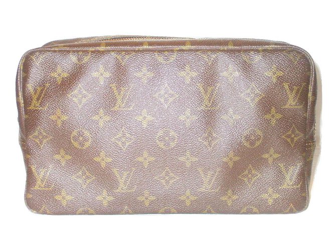 Louis Vuitton Vintage pouch GM Brown Synthetic  ref.27968