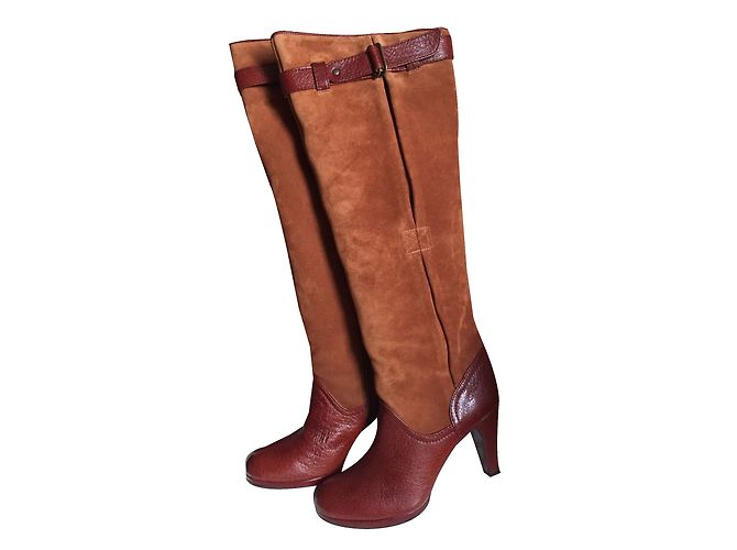 Chie Mihara Astrid Leather Boots Brown Size 37