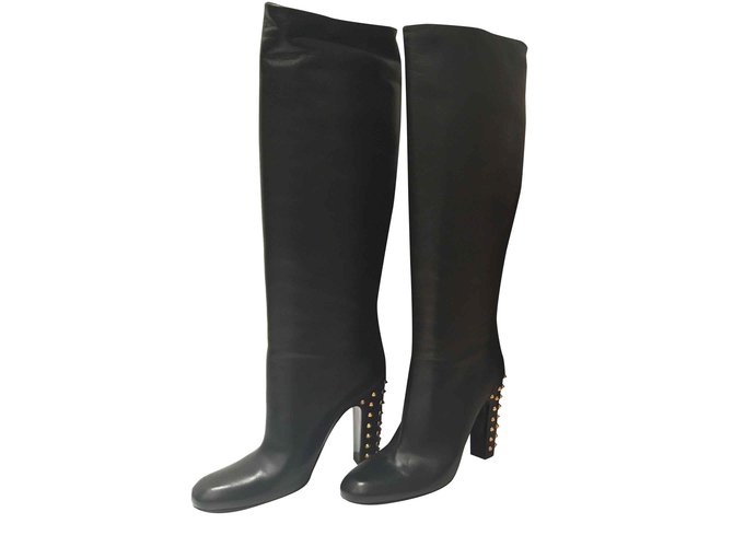 Gucci Boots Black Leather  ref.28061