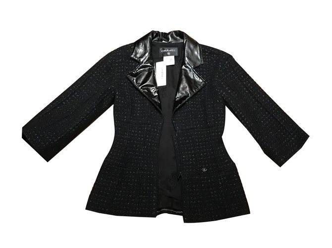 Chanel Jacket Black Wool  ref.28164