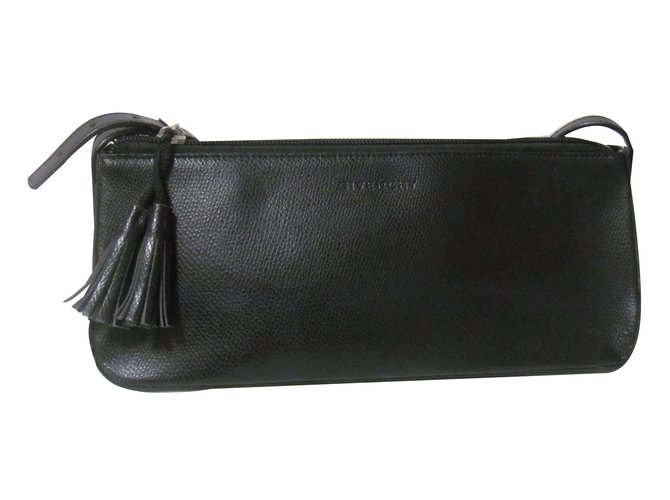 Givenchy bolsa de bolsa Negro Cuero  ref.28185