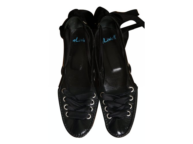 Autre Marque ALIWELL Ballet flats Black Leather  ref.28206