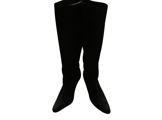 Botas Georges Rech de piel de ciervo negras 37EU Negro