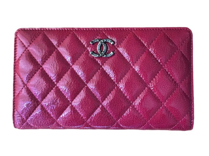 Chanel timeless Pink Patent leather  ref.28236