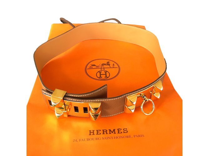 Hermès Médor Beige Leather  ref.28285