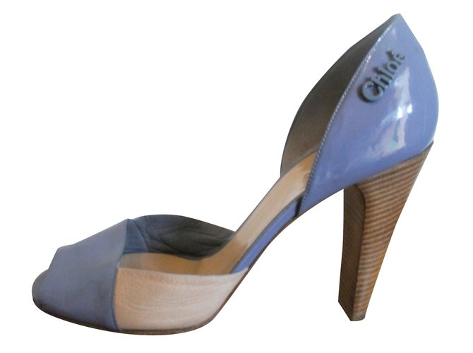 Chloé Heels Purple Patent leather  ref.28343