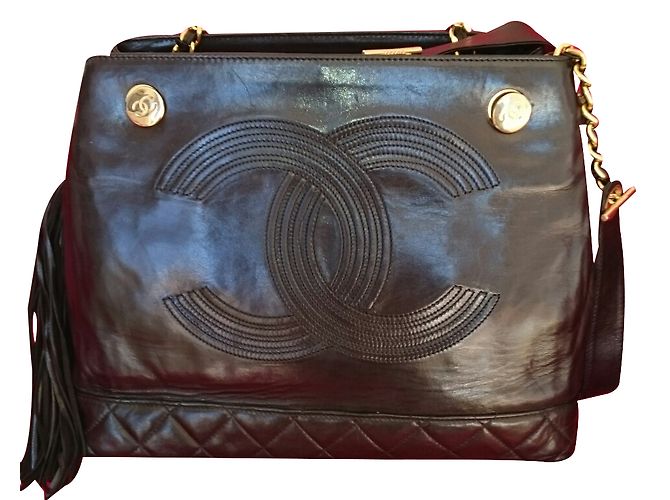 Chanel Cabas vintage Marron