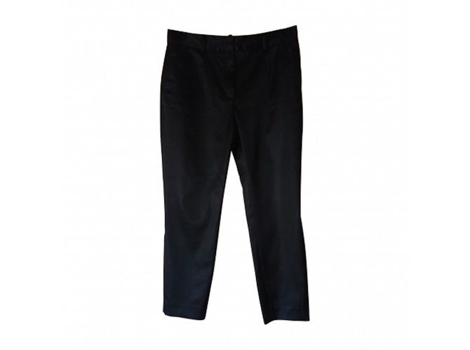 Dolce & Gabbana Pantalones Negro Seda  ref.28483