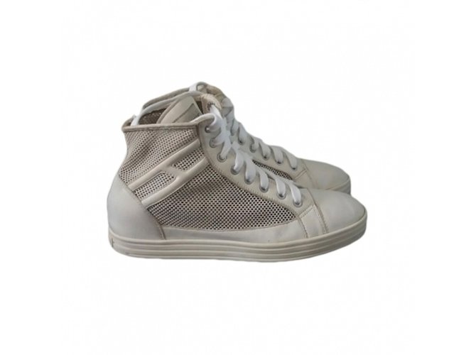 Hogan Sneakers White Leather  ref.28486