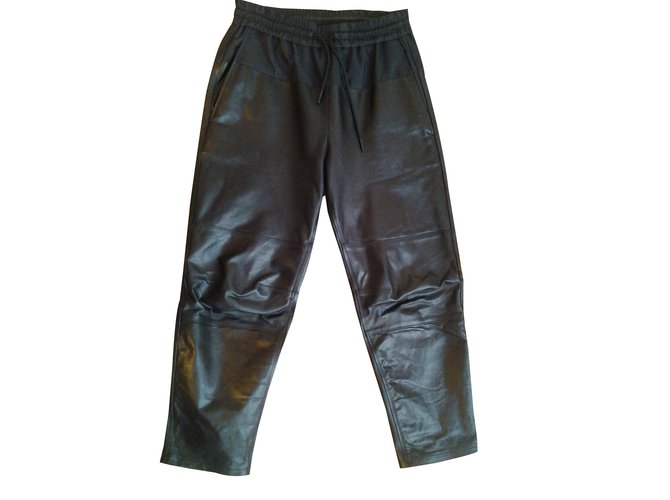 Alexander Wang Pantalon en cuir Noir  ref.28503