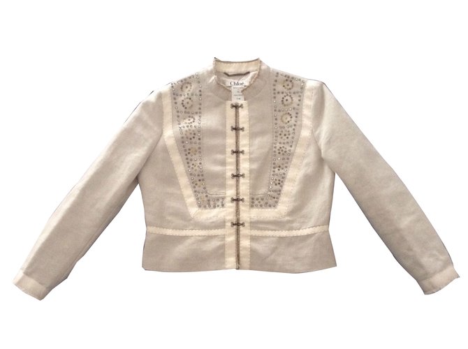 Chloé Jacket Beige Cotton  ref.28505