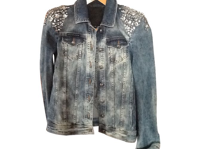 Philipp Plein Jeansjacke Blau