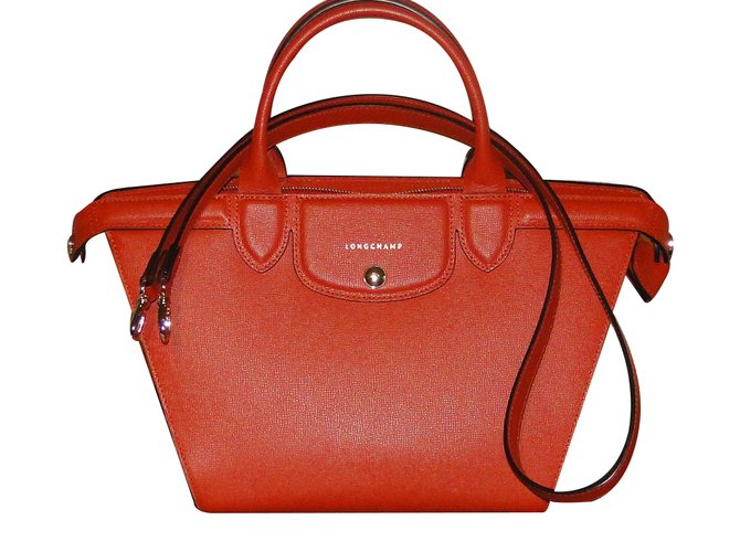 Longchamp Handbag Red Leather  ref.28532