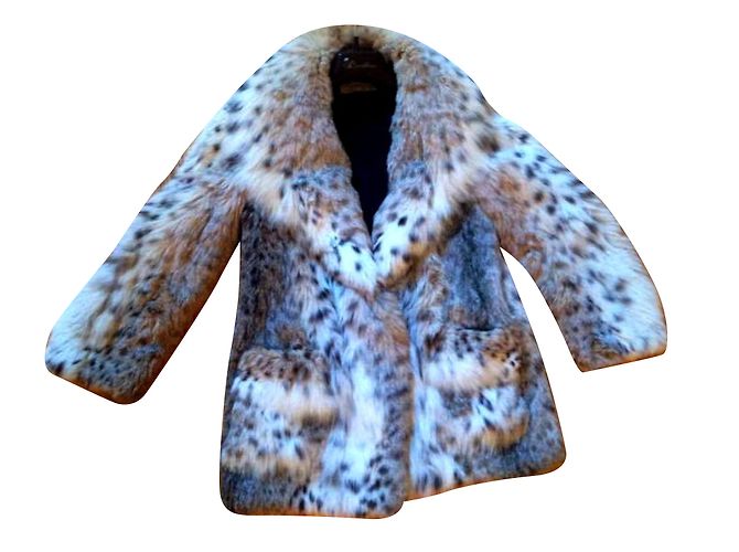 Revillon Lynx coat White Beige Caramel
