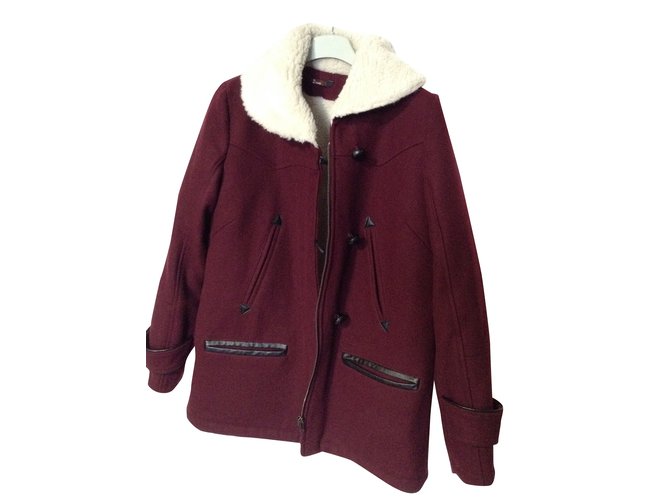 Autre Marque 2 Two Coat Dark red Wool  ref.28589