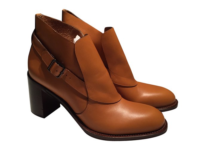 Chloé Ankle Boots Caramel Leather  ref.28601