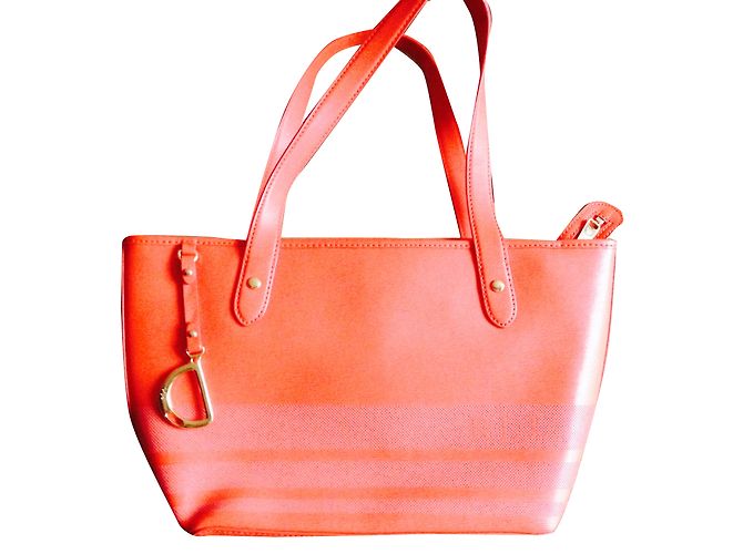 Bolsa Ralph Lauren de couro laranja