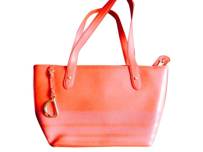 Ralph Lauren Handbag Orange Leather  ref.28619