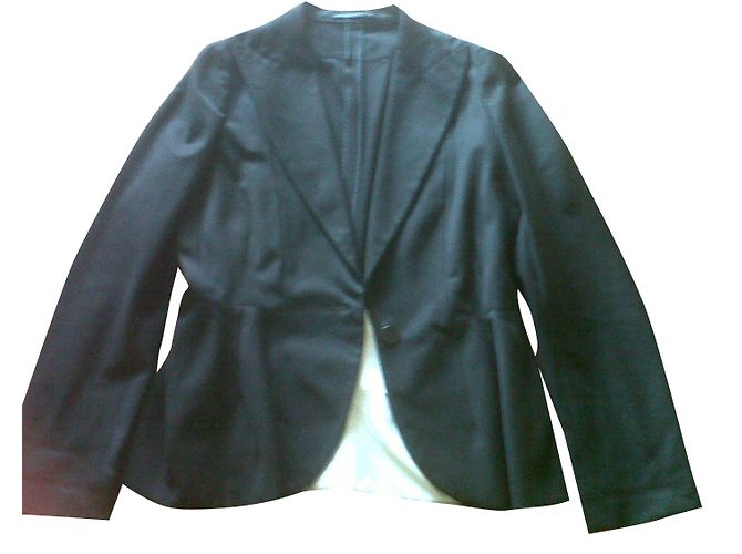 Chaqueta de algodón negra Yohji Yamamoto Negro