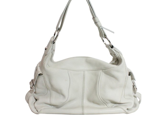 Tod's White handbag Leather  ref.28646