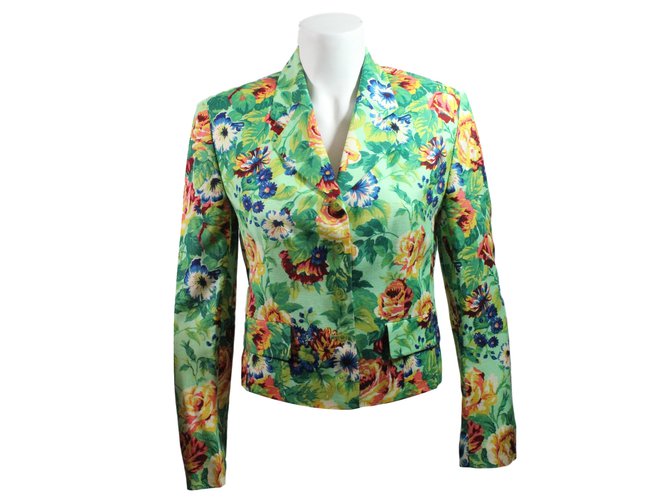 Kenzo Floral jacket Multiple colors Viscose Linen  ref.28647