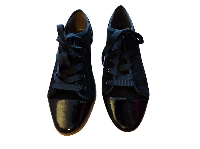 Sneakers Gerard Darel in pelle vernice e scamosciata nera Nero
