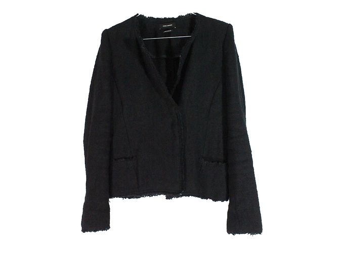 Giacca Isabel Marant nera in cotone e lino Nero