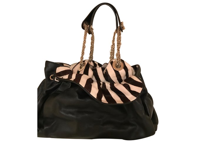 Dior Handbag Black Leather  ref.28682