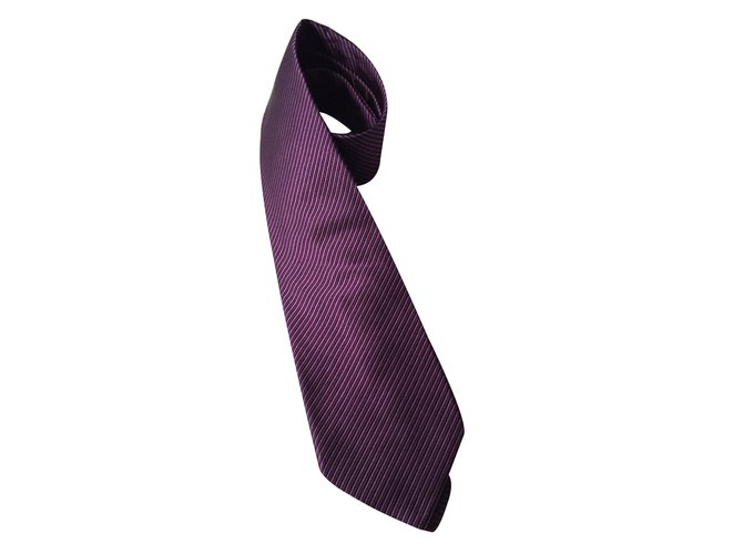 Salvatore Ferragamo Silk tie Purple Prune  ref.28684