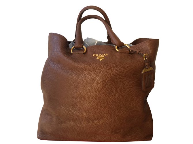 Prada Handbag Brown Leather  ref.28714
