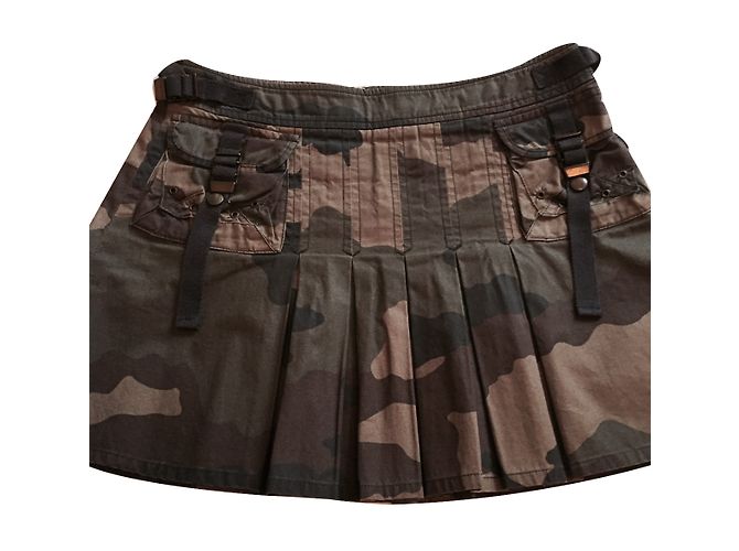 Autre Marque Gonna corta plissettata HAMPTON BAYS camouflage kaki Cachi
