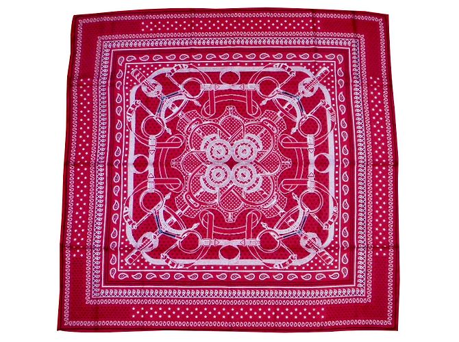 Hermès Bufanda de seda Roja